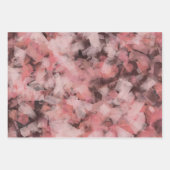 Zwart Grijs Roze Wit Modern Geometrisch Abstract Inpakpapier Vel (Voorkant)