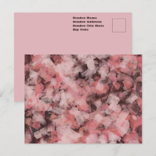 Zwart Grijs Roze Wit Moderne Geometrische Abstract Briefkaart