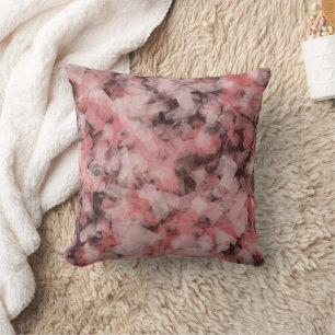 Zwart Grijs Roze Wit Moderne Geometrische Abstract Kussen