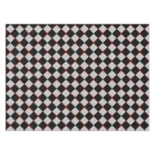 Zwart Grijs Schaakbord Tafelkleed (Voorkant (Horizontaal))