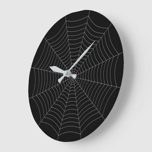 Zwart grijs spinweb Halloween patroon Grote Klok (Hoek)
