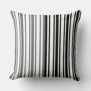 Zwart/grijs stripe Chevron Omkeerbaar Sierkussen