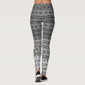 Zwart grijs verlooppatroon Leggings (Achterkant)