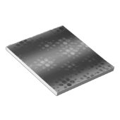 Zwart, grijs, wit dot witboek notitieblok (Schuin)