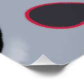 Zwart, grijs, wit en rood abstract ontwerp perfect poster (Hoek)