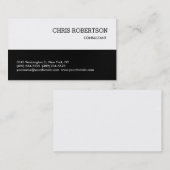 Zwart grijs wit klassiek standaardVisitekaartje Visitekaartje (Voorkant / Achterkant)