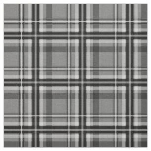 zwart grijs wit plaid stof