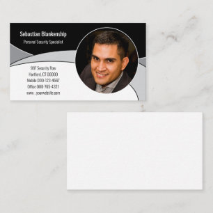 Zwart Grijs Wit Professioneel Aangepaste Foto Visitekaartje