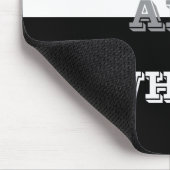 Zwart grijs wit tekst en effen kleuren ontwerp muismat (Hoek)