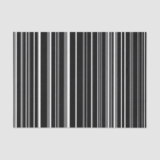 Zwart, grijs, witte streepjescode tissuepapier (Voorkant)