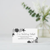 Zwart-grijs-witte zeeschol casual visitekaartje (Staand voorkant)