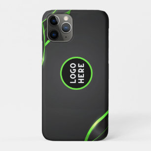 Zwart & Groen Abstract Vloeibaar Design Voeg Log iPhone 11 Pro Hoesje