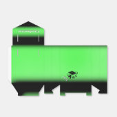 Zwart-groen Afstuderen - Aangepaste draagtas Bedankdoosjes (Uitgevouwen)