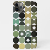 Zwart Groen Beige Bruin Mideeuwse cirkels Patroon Case-Mate iPhone Case (Achterkant)