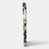 Zwart Groen Beige Bruin Mideeuwse cirkels Patroon iPhone Hoesje (Linkerkant)