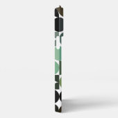 Zwart Groen Beige Bruin Mideeuwse cirkels Patroon iPhone Hoesje (Rechterkant)