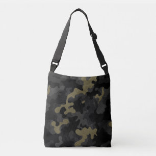 Zwart Groen Camo Urban Cargo Realistisch Crossbody Tas