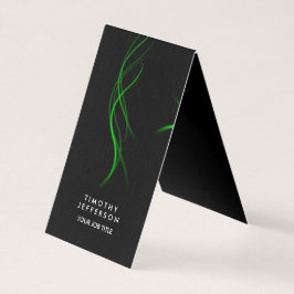 Zwart Groen Curves Elegant Modern Visitekaartjes