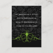 Zwart & Groen  Damasks Visitekaartje (Achterkant)