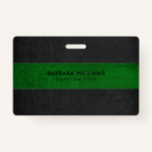 Zwart & Groen Faux leer Badge (Voorkant)