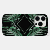 Zwart & Groen Fractal-aanpassingen voor alle geva Case-Mate iPhone Case (Achterkant (horizontaal))