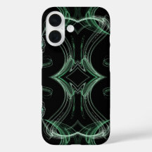 Zwart & Groen Fractal telefoonhoesje