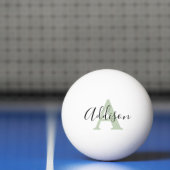 Zwart groen monogram initiaal pingpongballen (Net)