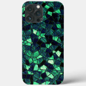 Zwart groen mozaïek met gedeeltelijk verwijderde k Case-Mate iPhone case (Achterkant)