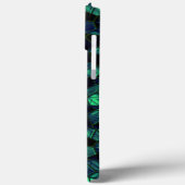 Zwart groen mozaïek met gedeeltelijk verwijderde k Case-Mate iPhone case (Achterkant / Links)