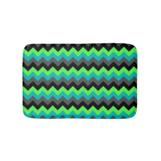 Zwart Groen Ombre Chevrons Kleine Badmat