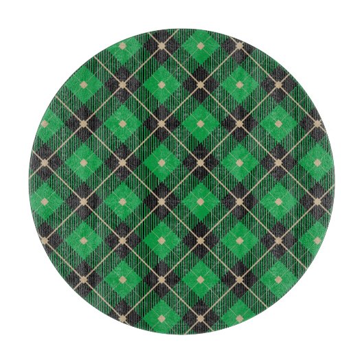 Zwart groen patroonpatroon snijplank (Voorkant)