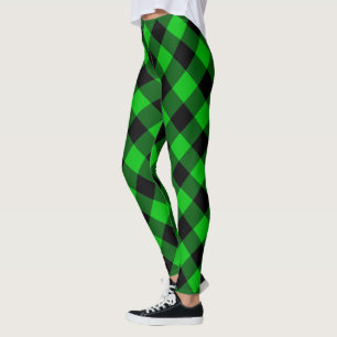Zwart Groen Plaid Tartan Leggings