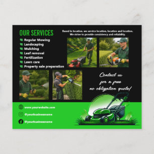 Zwart Groen Professionele Verzorging van Gazons La Flyer