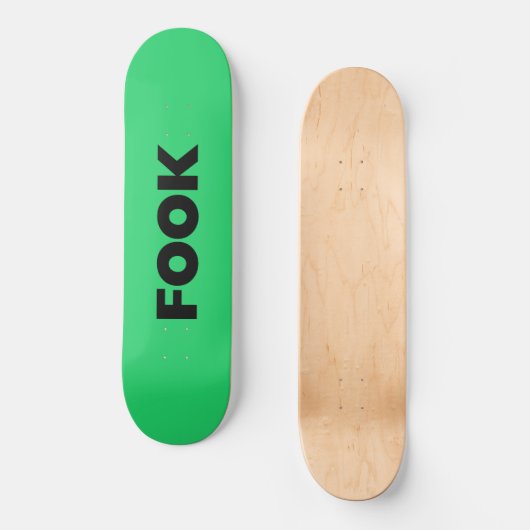 Zwart groen skateboard (Voorkant)