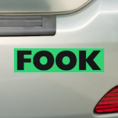 Zwart groene bumper sticker (Op auto)