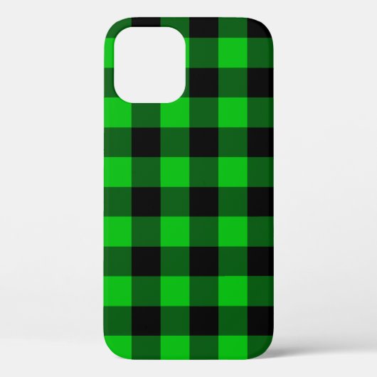 Zwart-groene cheque Case-Mate iPhone case (Achterkant)