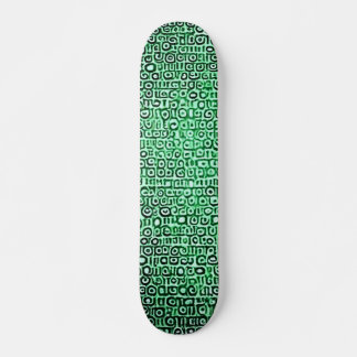 Zwart-groene computercode #1 skateboard