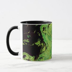 Zwart groene marmer mok