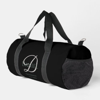 Zwart groomsman monogram plunjezak