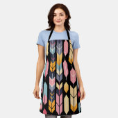 Zwart groot cool boogschieten schort (Gedragen)