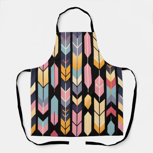 Zwart groot cool boogschieten schort (Voorkant)