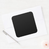 Zwart Groot Vierkante Sticker (Envelop)