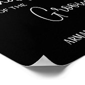 Zwart Grootvader van de bruidegom Memorial bruilof Poster (Hoek)