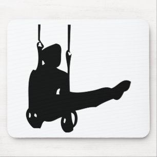 zwart gymnast-pictogram muismat