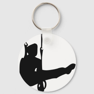 zwart gymnast-pictogram sleutelhanger
