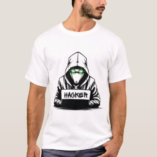 Zwart Hacker T-shirt ontwerp