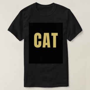 zwart half mouwloos T-shirt met kat ontwerp