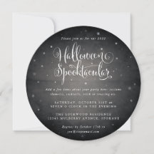 Zwart Halloween Spooktacular Square/Round