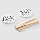 Zwart Hand Geletterd Script bruid bruiloft fan Handwaaier (Niet-gemonteerd)