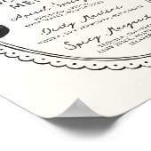 Zwart Hand getrokken boog Lijst Cocktail Menu Poster (Hoek)